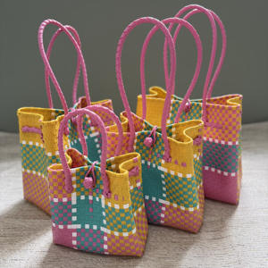 Handbags <b>Luggage</b> Unique Mix Color Handmade Women's Woven Bag Premium Plastic Recycled Material Recycled Weaving From Indonesia - Product Image 6