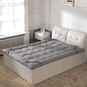 Plush <strong>Extra</strong> Thick Full Size <strong>Mattress</strong> <strong>Topper</strong> for <strong>Firm</strong> <strong>Mattress</strong> -Grey, Soft &amp; Cooling Pillow Top Bed <strong>Topper</strong> for Back Pain - Product Image 4