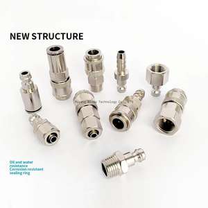 EU ทองแดงทั้งหมดชุบนิกเกิลขนาดเล็กยุโรปล็อคตัวเองมินิเชื่อมต่อนิวเมติกอย่างรวดเร็วอุปกรณ์การแพทย์เครื่องจักรโน๊ตบุ๊ค - Product Image 4