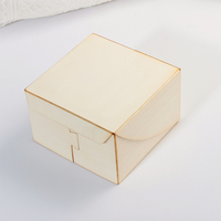 Boîte à fromage carrée en bois avec logo personnalisé jetable