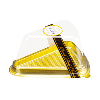 Boîte à gâteau triangulaire 6 pouces 8 pouces en plastique PET transparent épais pour la pâtisserie, lasagnes, mousses, dégradable