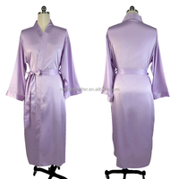 Nouvelle arrivée, robe kimono en satin de soie mat doux à manches longues et col en V pour femmes, 12 couleurs, robe de mariée, robe de demoiselle d'honneur, robe de mariage