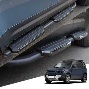 side step bar Running Board Step Nerf Bar thicken aluminum For Land Rover Defender 110 2020 2021 2022 2023 Side Steps Automatic