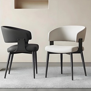 Silla de Comedor con Respaldo para Adultos, Silla de Cuero <span class=keywords><strong>Simple</strong></span> para <span class=keywords><strong>Restaurante</strong></span>, Silla de Negociación para Uso en Interiores de Villas y Restaurantes - Product Image 4