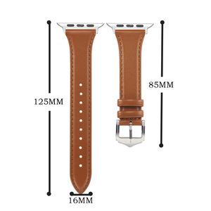 Tali Jam Kulit Asli Pengganti untuk Apple <span class=keywords><strong>Watch</strong></span> Ultra 2 49mm Seri 8 9 45mm Tali Jam Kulit Sapi - Product Image 3