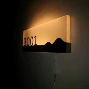 Stainless Steel Hotel Room <b>Number</b> Sign 3001 Modern Design Wall Mounting Custom Made <b>Door</b> Plate - Product Image 3