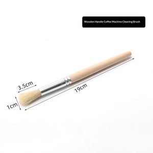 Brosse de nettoyage pour moulin à café, outil pour nettoyer les résidus de la machine à café à manivelle, manche en bois, poils doux, petite brosse à long manche - Product Image 6