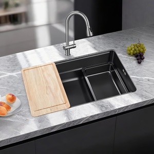 Évier de cuisine multifonctionnel de style japonais à cuve unique grande en acier inoxydable 304 pour le lavage des légumes - Product Image 1