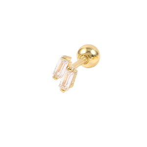 ROXI S925 <b>Sterling</b> <b>Silver</b> 18k Gold Plated Zircon Diamond Piercing <b>Stud</b> <b>Earrings</b> for Women - Product Image 1
