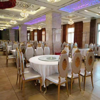 Ensemble de salle à manger en tissu moderne, chaise en velours, coloris noir, doré, acier inoxydable, Design de luxe, pour Restaurant