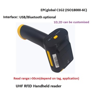 Lector portátil ISO 18000 6C <span class=keywords><strong>RFID</strong></span> y escáner de código de barras con interfaz WIFI USB Escáner de código QR inalámbrico de mano - Product Image 4