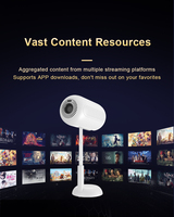 Mini projecteur TS-6 4K avec haut-parleurs intégrés pour le home cinéma, les jeux, Android 13, projecteur portable à courte focale avec mise au point automatique