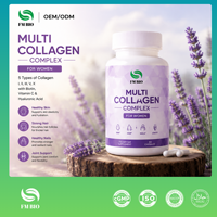 Capsules de complexe multi-collagène pour femmes, types I, II, III, V, X, biotine, VC, acide hyaluronique, antioxydant, naturel, pour la peau, les cheveux, les ongles, les articulations