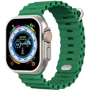 Phong Cách Mới Silicone Watchband Dây Đeo Đại Dương Dây Đeo Watchbands Cho Apple Đồng Hồ Của 1/2/3/4/5/6/7/8