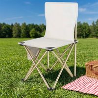 Chaise de camping pliante moderne en acier inoxydable avec poche latérale, légère, en tissu Oxford, garantie commerciale, idéale pour les excursions au lac - Vente chaude