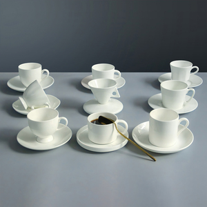 Petites tasses à thé pour expresso, ensembles de tasses et soucoupes à café en porcelaine tendre 42 % pour café haut de gamme - Product Image 3