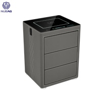Coffre-fort intelligent pour bijoux, 3 tiroirs, rangement de luxe pour bijoux avec charge sans fil pour la chambre à coucher