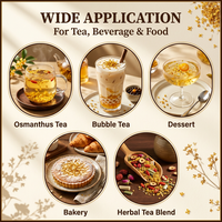 Bunga Osmanthus Kering Kelas Kuliner - Bahan Teh Herbal Bunga Emas Alami untuk Kue dan Hidangan Penutup, Pasokan Grosir