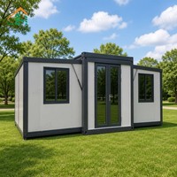Villa préfabriquée de luxe à 3 chambres, double aile extensible, en conteneur maritime, avec panneaux sandwich, conception en kit, pour appartement, hôtel, salon