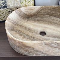 Lavabo de salle de bain en marbre naturel, lavabo intégré en pierre naturelle sur mesure, meuble-lavabo de luxe pour villa, hôtel, vente en gros, OEM