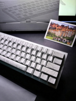 Cherry Profile PBT Gaming Keyboard Keycaps, 120 Keys, Feather Pattern Shadow Keycaps