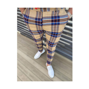 Pantalones de Vestir Elásticos a Cuadros para <span class=keywords><strong>Hombre</strong></span>, Pantalones Largos Ajustados, Casuales y de Negocios, Pantalones de <span class=keywords><strong>Hombre</strong></span> - Product Image 4
