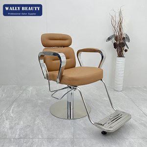 Marrón ajustable Wally salón de belleza muebles de peluquero <span class=keywords><strong>peque</strong></span>ñas sillas de peluquería Silla de peluquero portátil duradera - Product Image 1