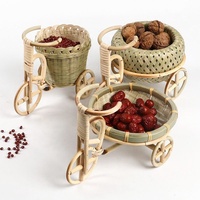 Panier artisanal spécial, paniers en bambou respectueux de l'environnement pour le rangement, tissage en rotin, décoration de la maison, mini vélos en bambou