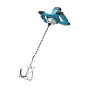 Mezcladora de Concreto Eléctrica Azul de 550W para Cemento, Pintura y Yeso, Fácil Mantenimiento - Product Image 2