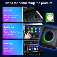 Boîte Carlinkit Smart Screen Wireless Carplay, adaptateur portable AI, Android 13, SM6225, 8 cœurs, multimédia vidéo, auto 4G, 64 Go pour Apple