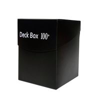 Boîte de rangement en carton noir mat à coins carrés, portable, pour jeux, avec couvercle à charnière et fenêtre