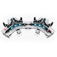 Établi de centre de commande personnalisable de haute qualité, console centrale d'expédition, bureau modulaire irrégulier pour employés