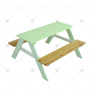 Combinación de <span class=keywords><strong>mesa</strong></span> <span class=keywords><strong>y</strong></span> silla de pícnic al aire libre de madera para niños <span class=keywords><strong>y</strong></span> muebles de jardín <span class=keywords><strong>Juego</strong></span> de Banco de patio para jugar, relajarse o cenar - Product Image 5