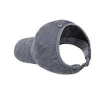 Gorra de béisbol de algodón lavado para mujer, estilo vintage, ligera, transpirable, para deportes al aire libre, con orificio para cola de caballo