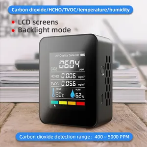 Ggele Kohlendioxid-Detektor TVOC HCHO Luftqualität detektor Wandte mperatur Luft feuchtigkeit CO2-Messgerät CO2-Testmessgerät