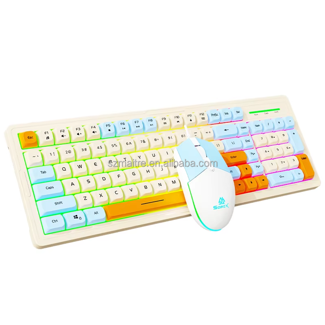 New Arrival K200 Wired Mechanic Keyboard K200 Pro Film Keyboard USB Integrated Line RGB Backlight Ergonomic Design