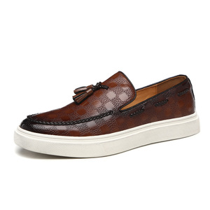Baskets décontractées de luxe pour hommes en cuir véritable à semelle rouge, style Campus Couple - Product Image 6