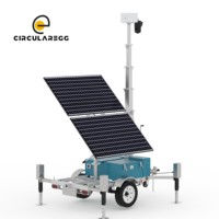 Tour de surveillance mobile portable personnalisable avec caméra de sécurité CCTV et énergie solaire pour événements publics et sécurité temporaire