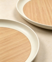 Plateau de rangement pour outils de maquillage en matériau composite à base de bambou biodégradable, adapté aux chambres d'hôtel, aux salles de bain