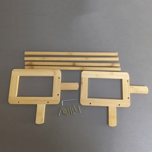 Living Room <b>Small</b> Minimalist Bamboo Desk-side Storage Rack for Books and Papers Perfect for Home Officeor <b>Table</b> Organization - Product Image 1