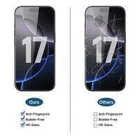 Protecteur d'écran en verre trempé transparent 2.5D 9H pour iPhone 17 Air 16 Plus 15 14 13 12 11 Pro Max XS XR
