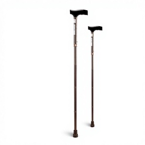 Canne télescopique pliante en alliage d'aluminium, hauteur réglable, antidérapante, pour la randonnée en plein air, équipement de fitness - Product Image 4