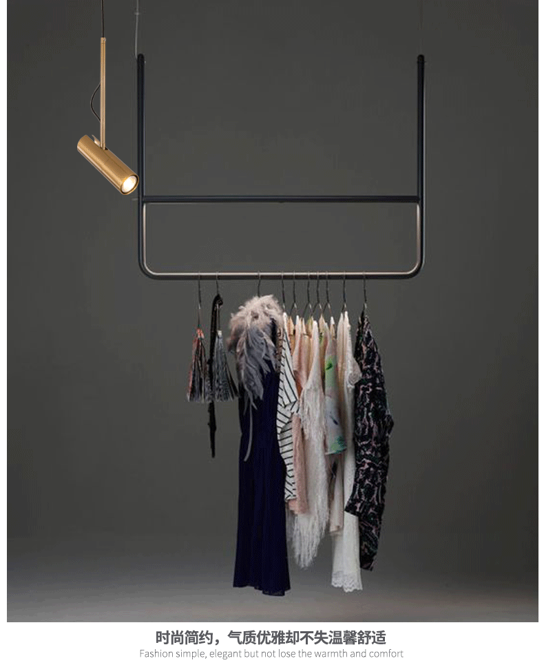 Aluminum Modern Led Spot Pendant Light Gallery Golden Led Chandelier