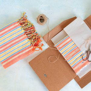 Luxe turc 100% coton Peshtemal rayé Fouta écologique séchage rapide sans sable serviette de plage Logo personnalisé Option absorbante - Product Image 3