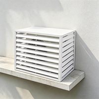 Cache-climatiseur extérieur en aluminium sur mesure, ventilé, résistant à la rouille et étanche pour jardin