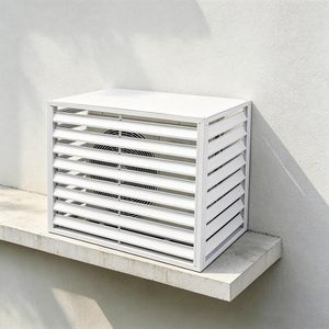 Cache-<span class=keywords><strong>climatiseur</strong></span> extérieur en aluminium sur mesure, ventilé, résistant à la rouille et étanche pour jardin - Product Image 6