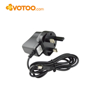 Adaptador de Corriente CA/CC de 6V 0.6A con Enchufe UK, Protección Contra Sobretensión, Sobrecorriente y Cortocircuito, Certificado CE, ETL y FCC