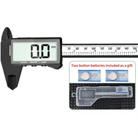 Pied à coulisse numérique en fibre de carbone de 150 mm avec grand écran LCD, outil de mesure électronique, jauge de mesure en fibre de carbone