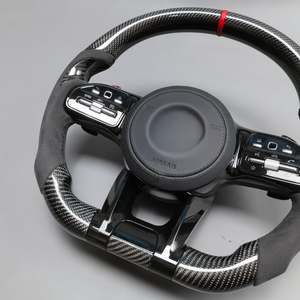 Volante Deportivo de Fibra de Carbono <span class=keywords><strong>AMG</strong></span> Nuevo, Compatible con <span class=keywords><strong>Mercedes</strong></span> Clase C/E/S, ML320, CLS300, C200, GLK - Product Image 2