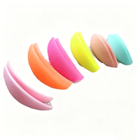 Lot de 6 recourbe-cils arc-en-ciel en silicone multicolores pour tous types de cils